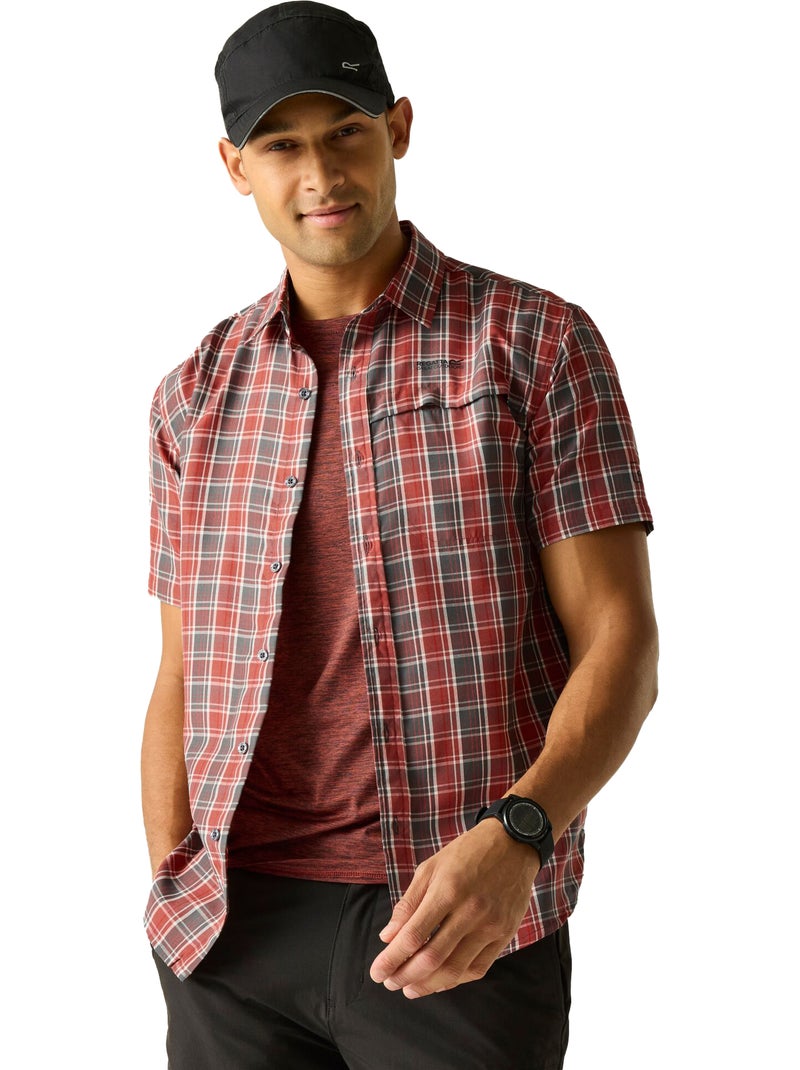 Regatta - Chemise manches courtes motif/style à carreaux MINDANO Gris foncé - Kiabi