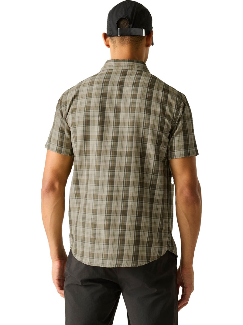 Regatta - Chemise manches courtes motif/style à carreaux MINDANO Vert Sauge - Kiabi