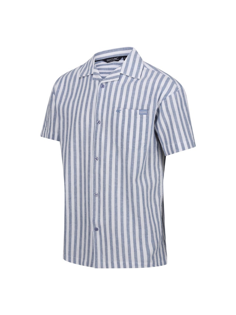 Regatta - Chemise manches courtes motif/style à rayures SHOREBAY Bleu gris - Kiabi