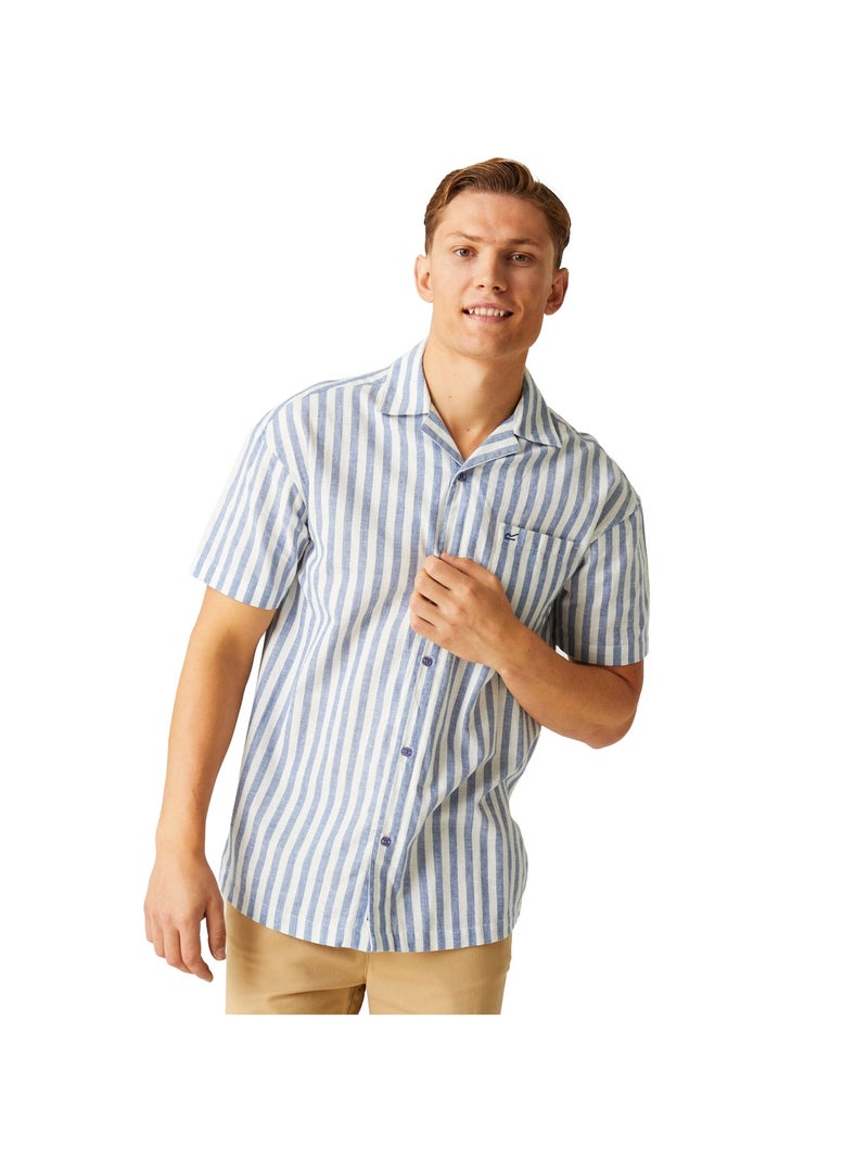 Regatta - Chemise manches courtes motif/style à rayures SHOREBAY Bleu gris - Kiabi