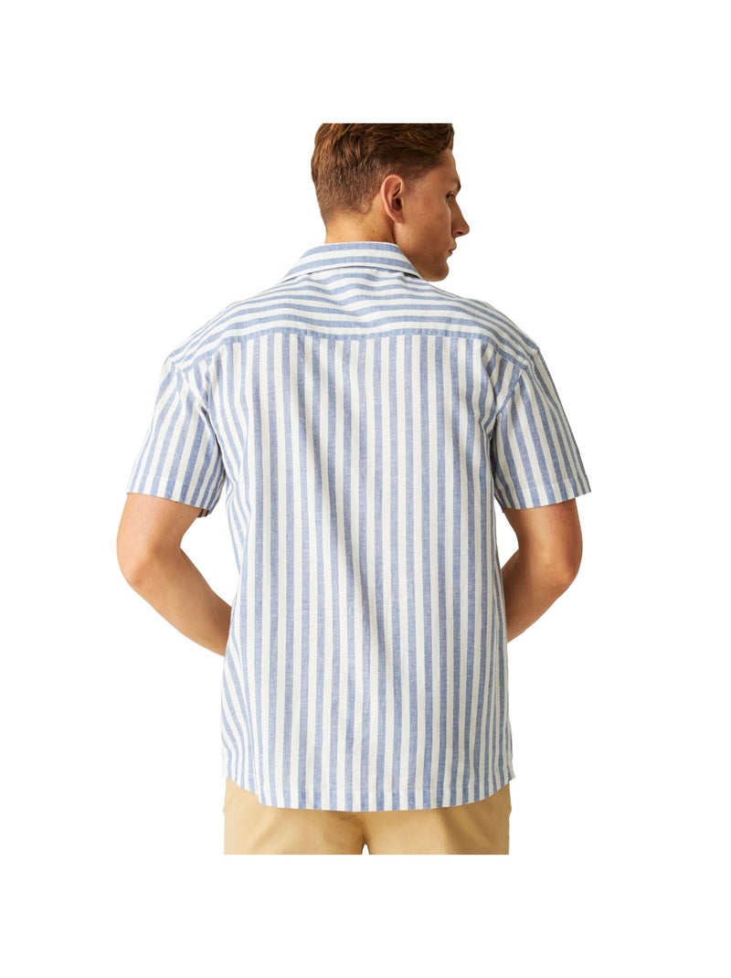 Regatta - Chemise manches courtes motif/style à rayures SHOREBAY Bleu gris - Kiabi