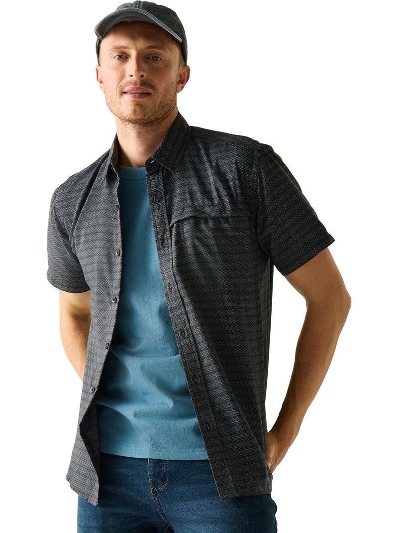 Regatta - Chemise manches courtes motif/style triangle MINDANO Gris foncé - Kiabi