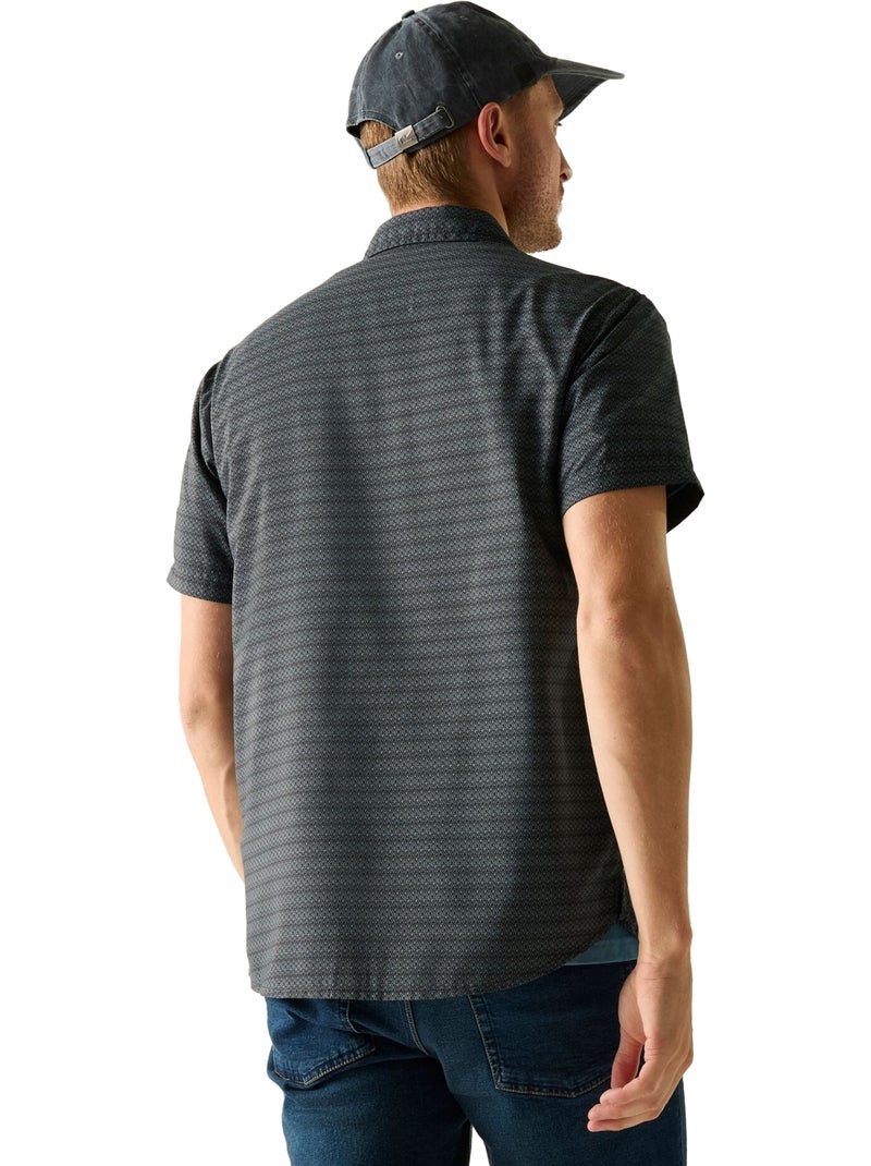 Regatta - Chemise manches courtes motif/style triangle MINDANO Gris foncé - Kiabi