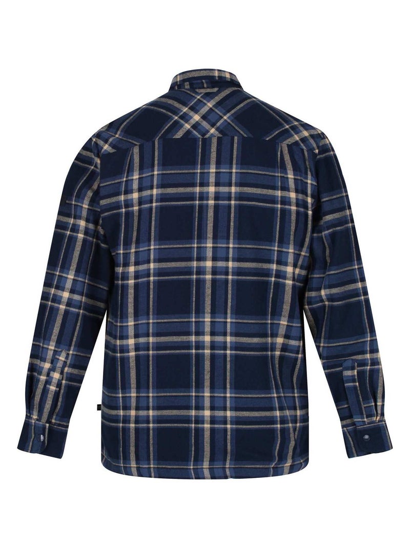 Regatta - Chemise manches longues motif/style à carreaux THAMOS Bleu marine - Kiabi