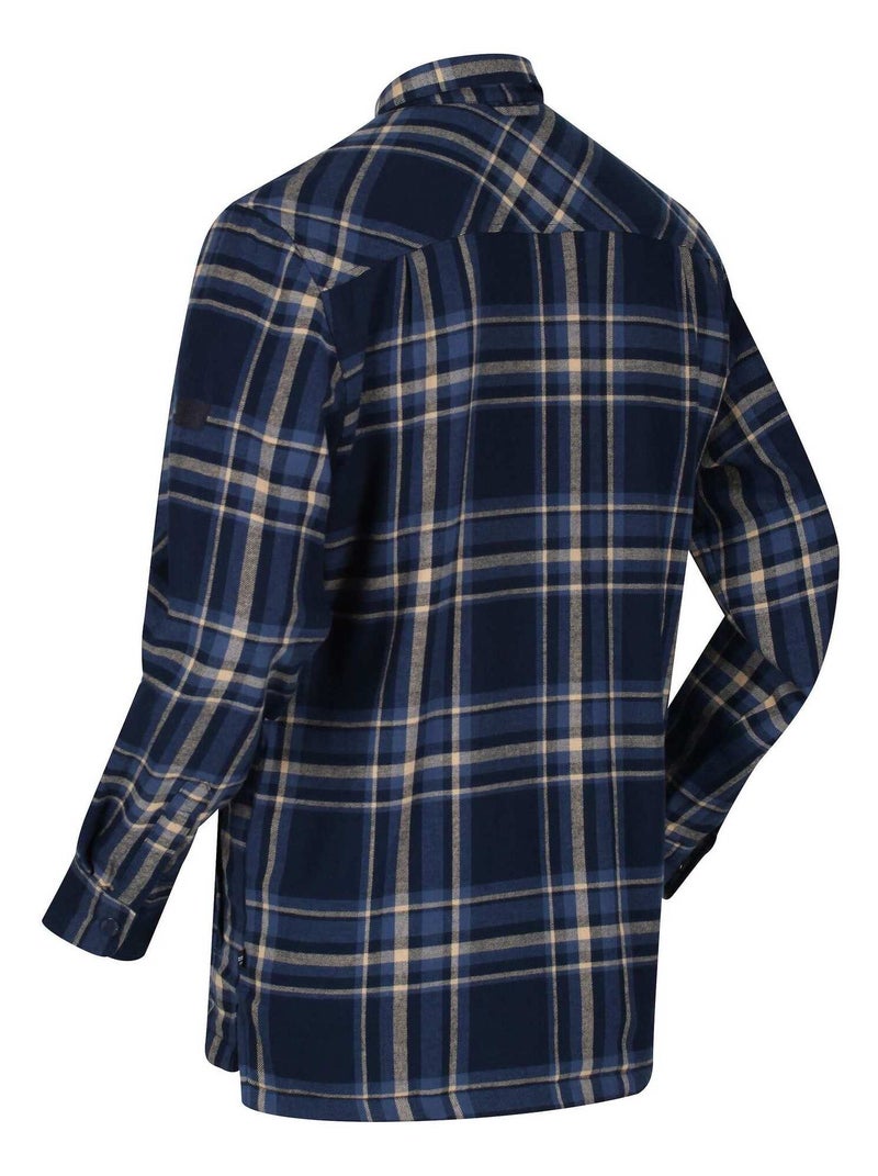 Regatta - Chemise manches longues motif/style à carreaux THAMOS Bleu marine - Kiabi