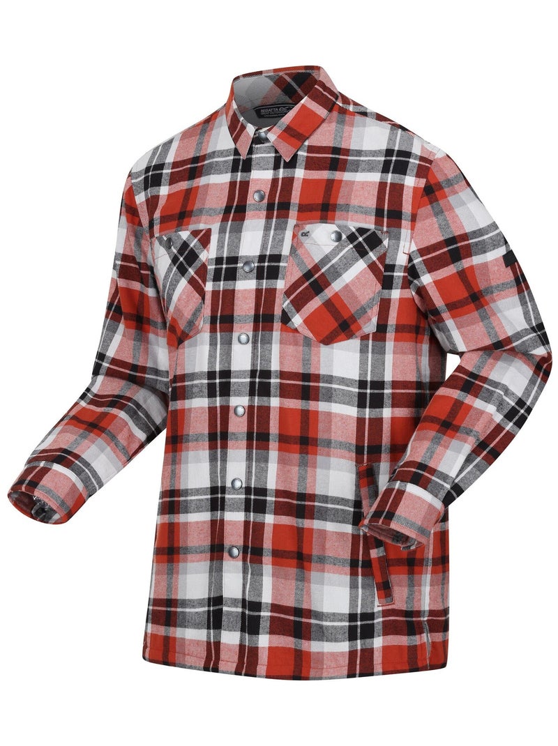 Regatta - Chemise manches longues motif/style à carreaux THAMOS Rouge brique - Kiabi
