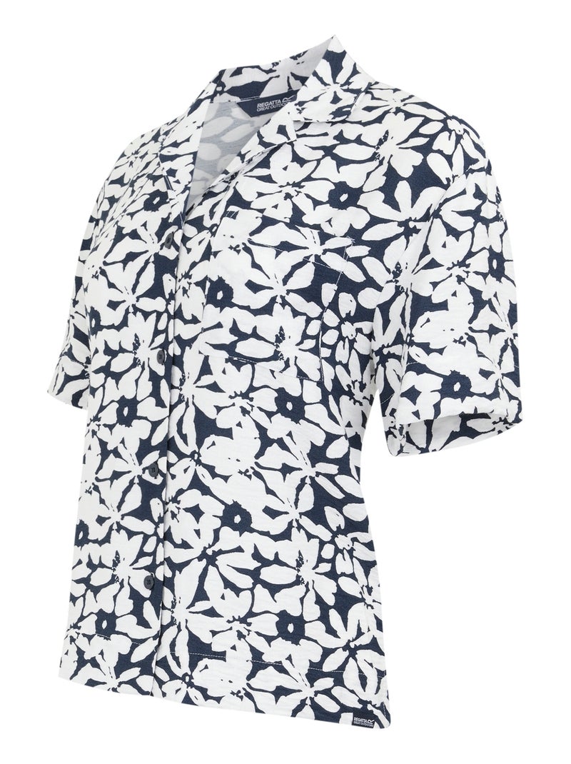 Regatta - Chemisier motif/style Floral SALISE Bleu Bleu marine Blanc - Kiabi