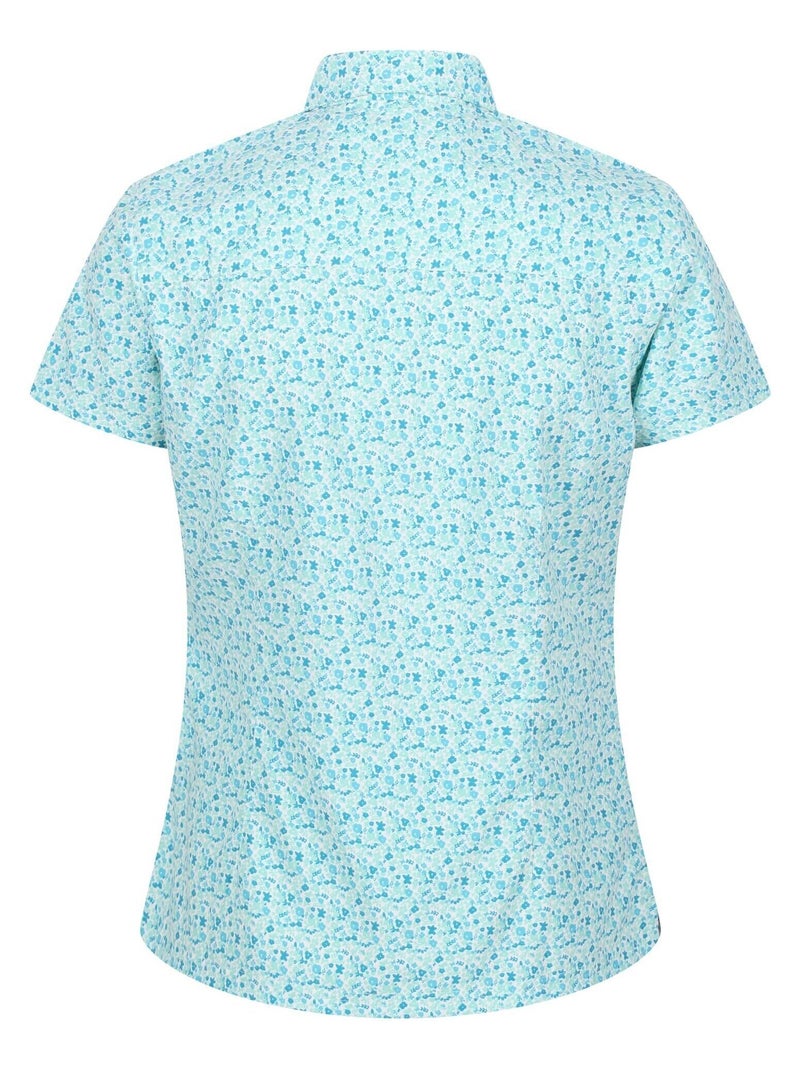 Regatta - Chemisier motif/style Imprimé petites fleurs MINDANO Bleu turquoise - Kiabi