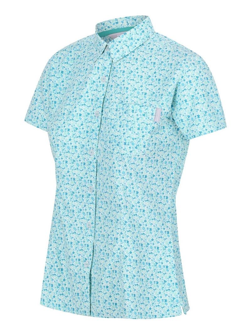 Regatta - Chemisier motif/style Imprimé petites fleurs MINDANO Bleu turquoise - Kiabi