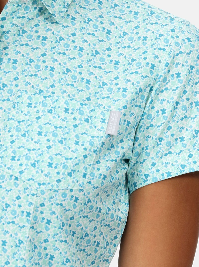 Regatta - Chemisier motif/style Imprimé petites fleurs MINDANO Bleu turquoise - Kiabi