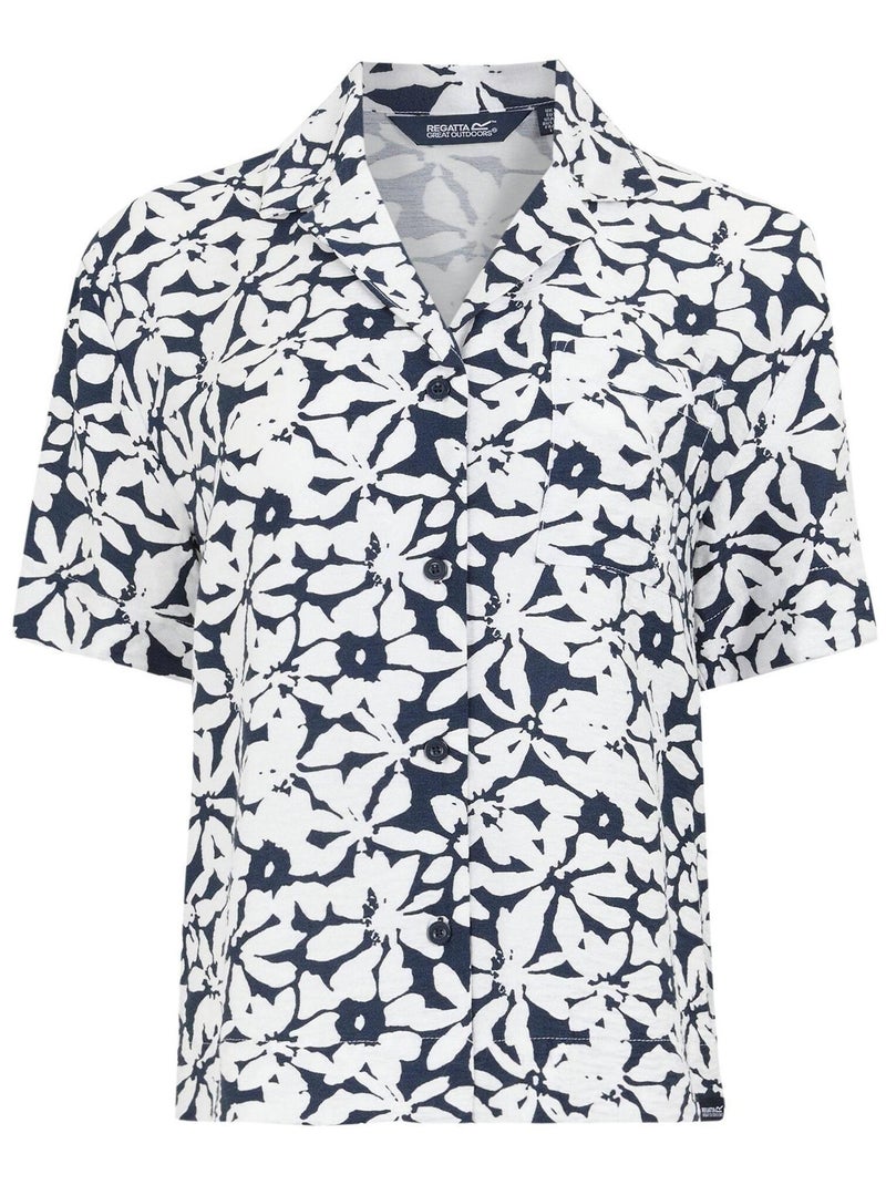Regatta - Chemisier SALISE Bleu Bleu marine Blanc - Kiabi