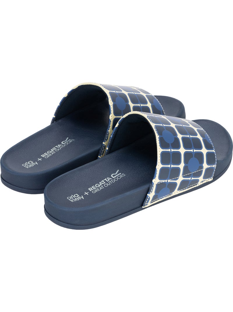 Regatta - Claquettes motif/style coquelicot géant ORLA KIELY Bleu marine - Kiabi