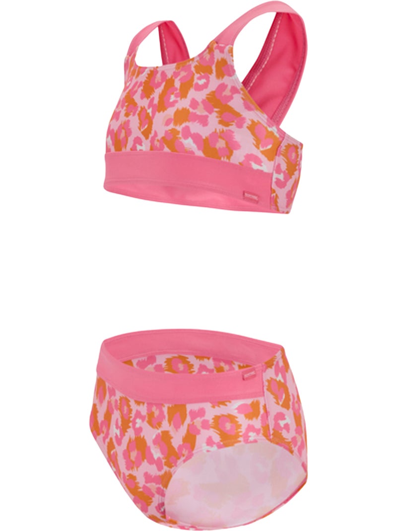 Regatta - Ensemble de maillot de bain 2 pièces motif/style imprimé léopard DAKARIA Orange/Rose - Kiabi