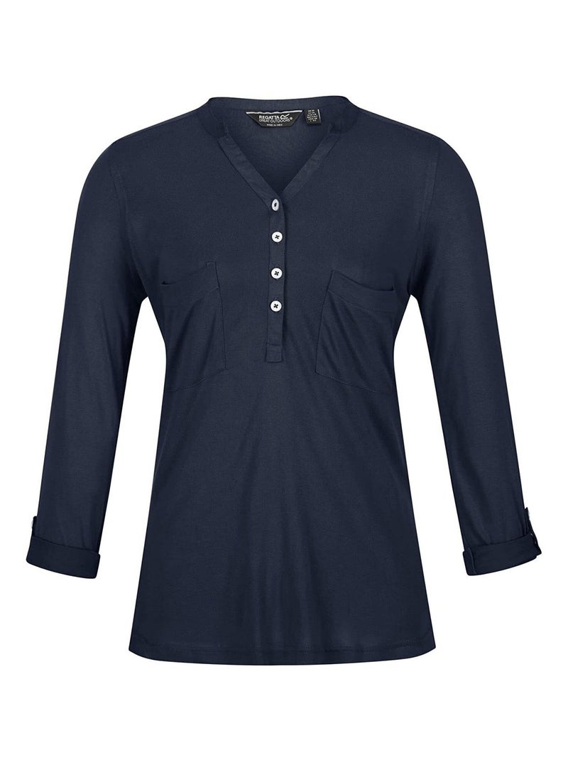 Regatta - Haut boutonné FFLUR Bleu marine - Kiabi