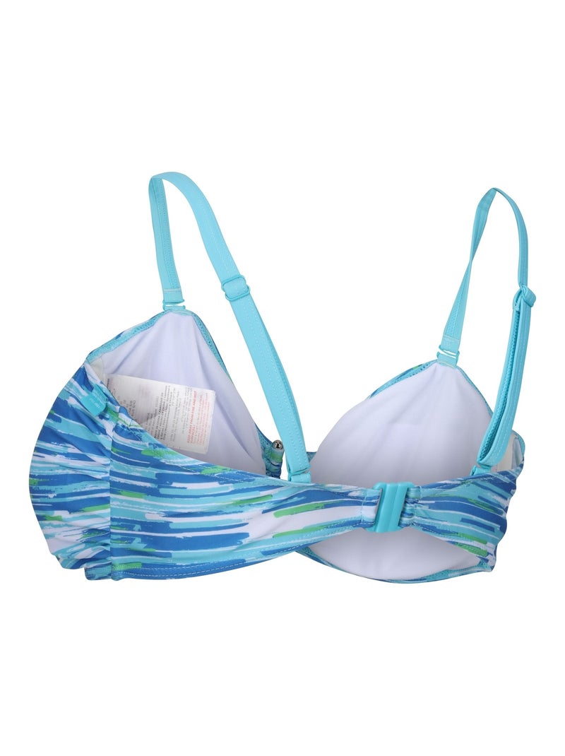 Palmes D'Entraînement SportySwim En Silicone - Bleu/Vert/Blanc - Améliore Technique De Nage
