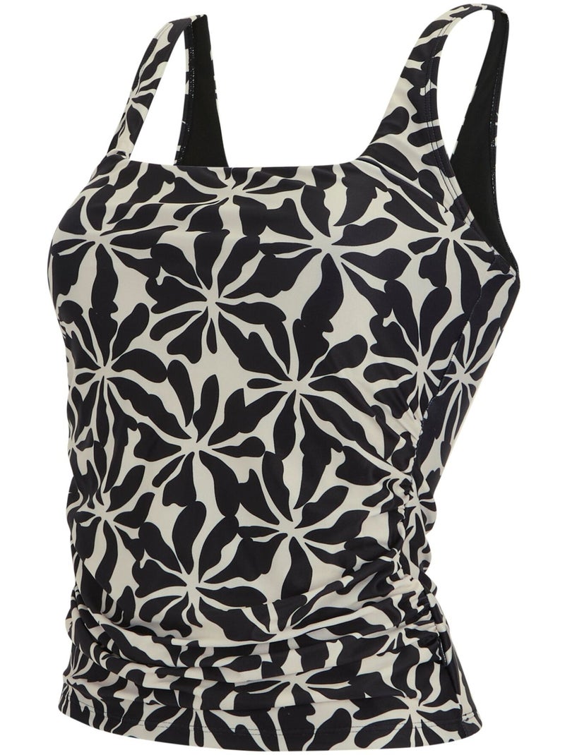 Regatta - Haut de tankini motif/style floral abstrait LORIA Noir Blanc - Kiabi
