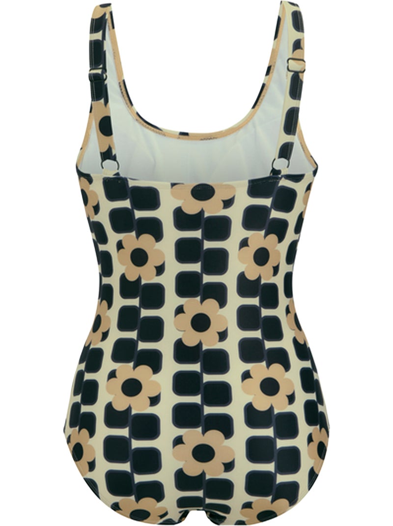 Regatta - Maillot de bain 1 pièce motif/style fleur géante et carré ORLA KIELY Bleu foncé - Kiabi