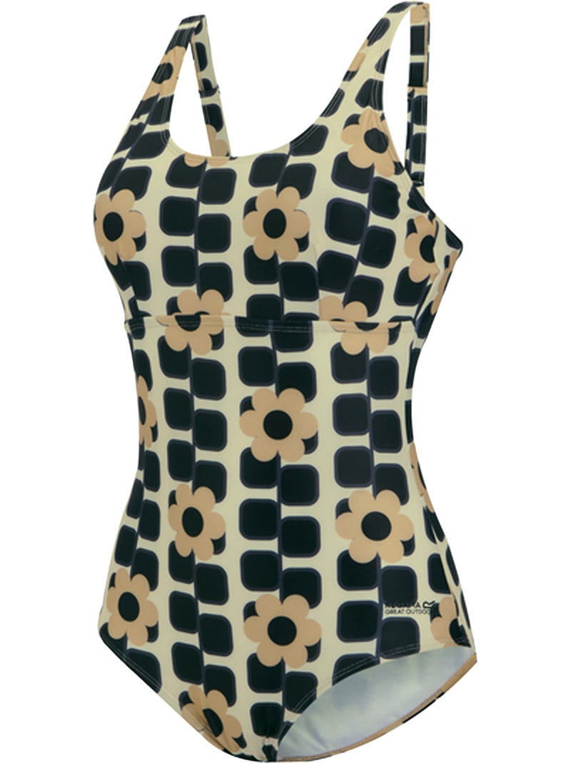 Regatta - Maillot de bain 1 pièce motif/style fleur géante et carré ORLA KIELY Bleu foncé - Kiabi