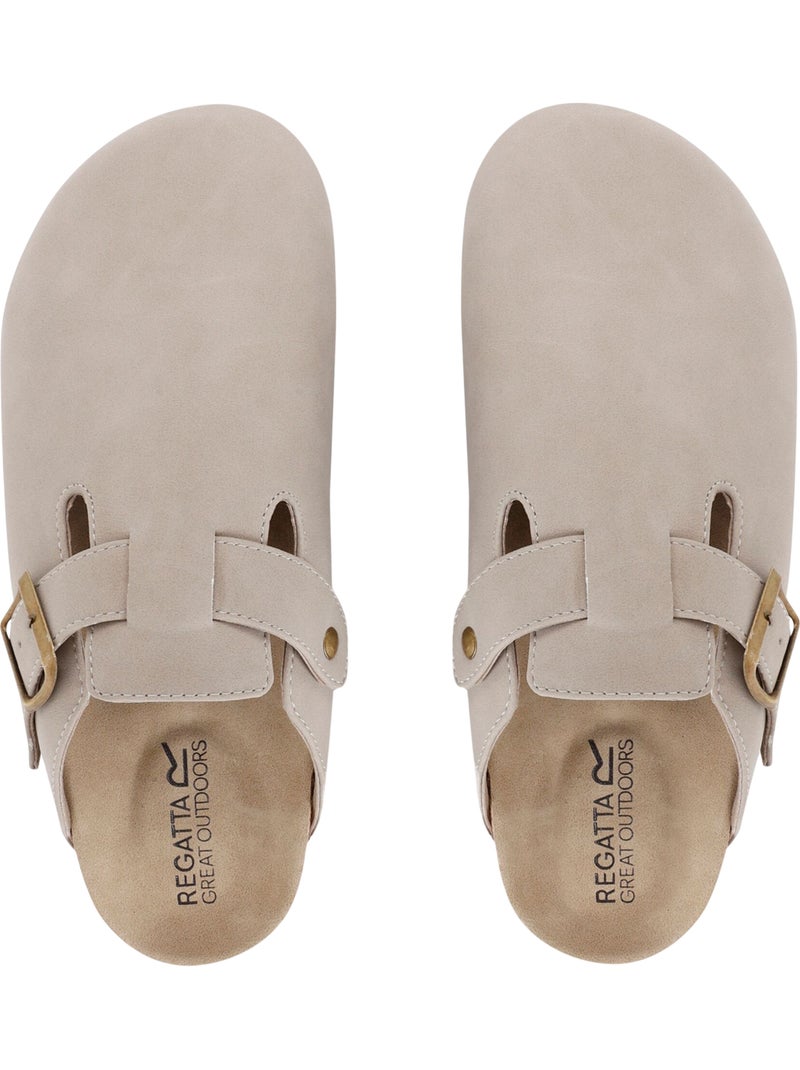Regatta - Mules unies avec sangle à boucle KABER Blanc nacré - Kiabi