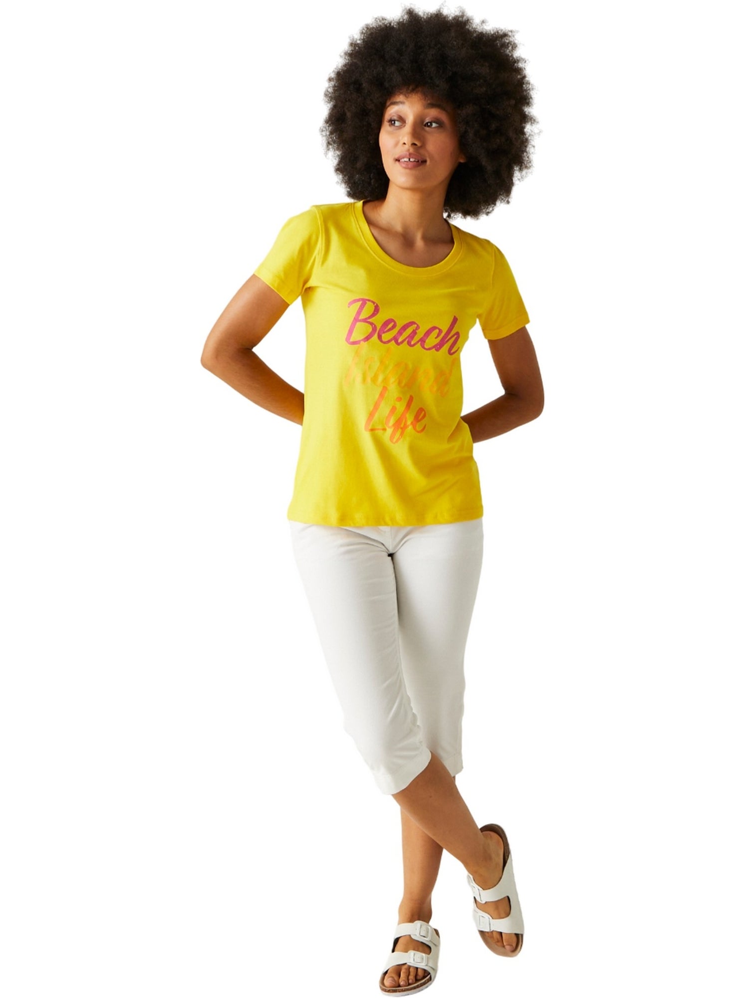 Pantalon Court Femme Regatta Shorebella - Taille élastique, Protection UV 50+, Poches Multiples - Viscose/coton - 9