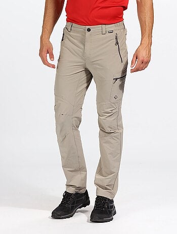 Pantalon de Marche pour Extérieur Trekking Homme Beige Zipp Off