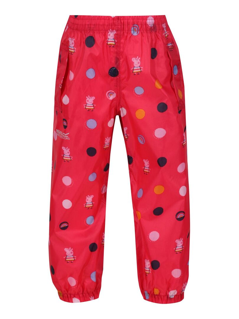 Pantalon De Pluie Playshoes Enfant 80 Rose - Imperméable Avec Bretelles Réglables