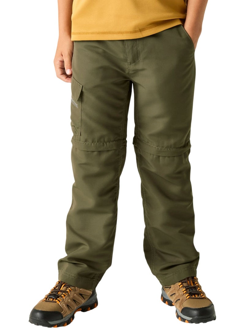Regatta - Pantalon uni à taille élastiquée 2-en-1 SORCER Vert kaki - Kiabi