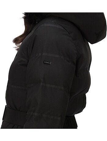 Parka noir discount femme pas cher