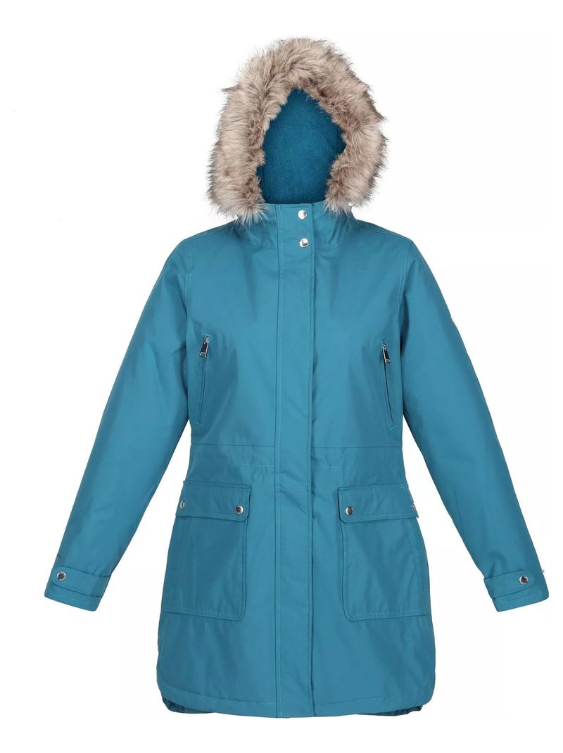 Regatta - Parka motif/style Bord duveteux SABINKA Bleu - Kiabi