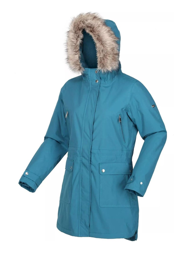 Regatta - Parka motif/style Bord duveteux SABINKA Bleu - Kiabi