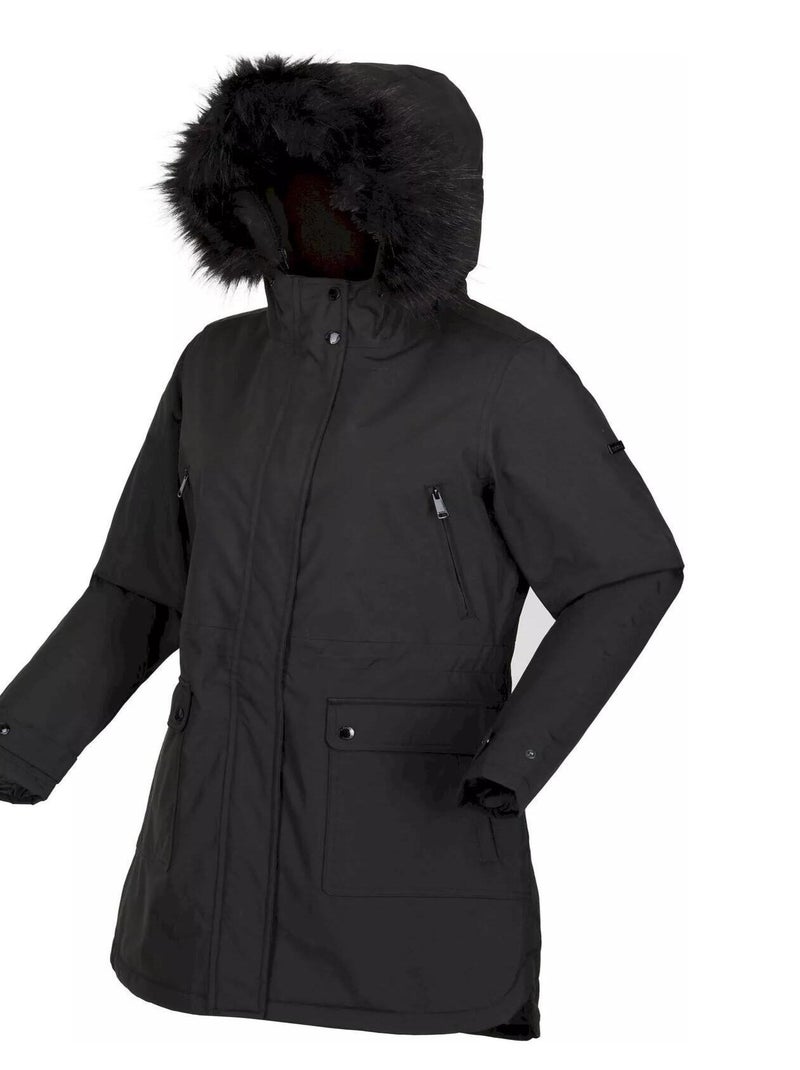 Regatta - Parka motif/style Bord duveteux SABINKA Noir - Kiabi