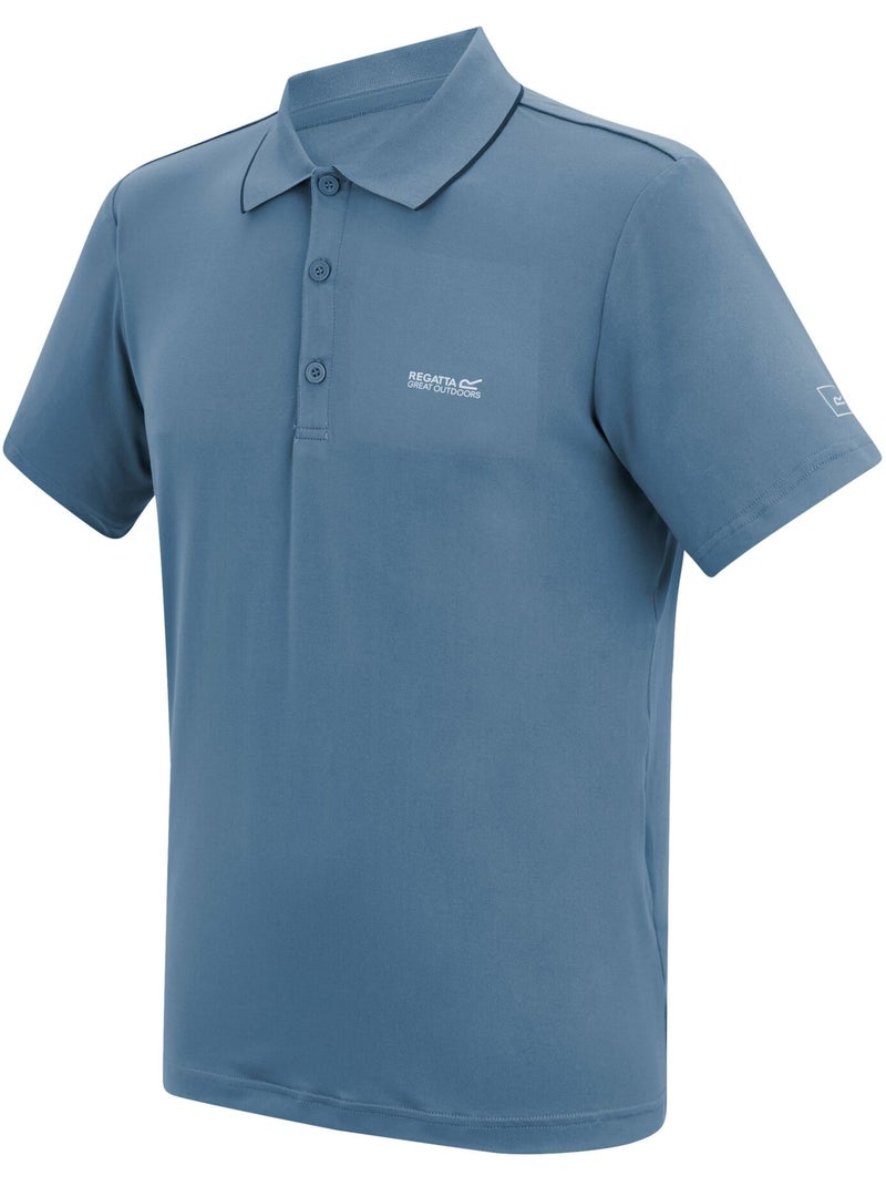 Regatta - Polo extensible motif/style logo brodé MAVERIK Gris Bleu - Kiabi