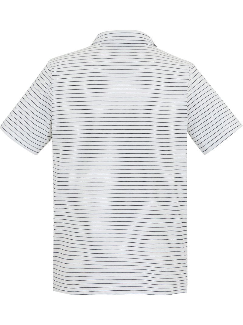 Regatta - Polo manches courtes motif/style à rayures HADVO Blanc - Kiabi