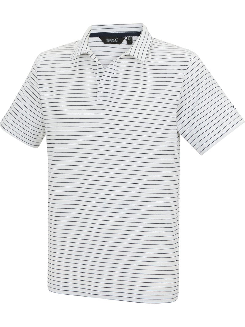 Regatta - Polo manches courtes motif/style à rayures HADVO Blanc - Kiabi