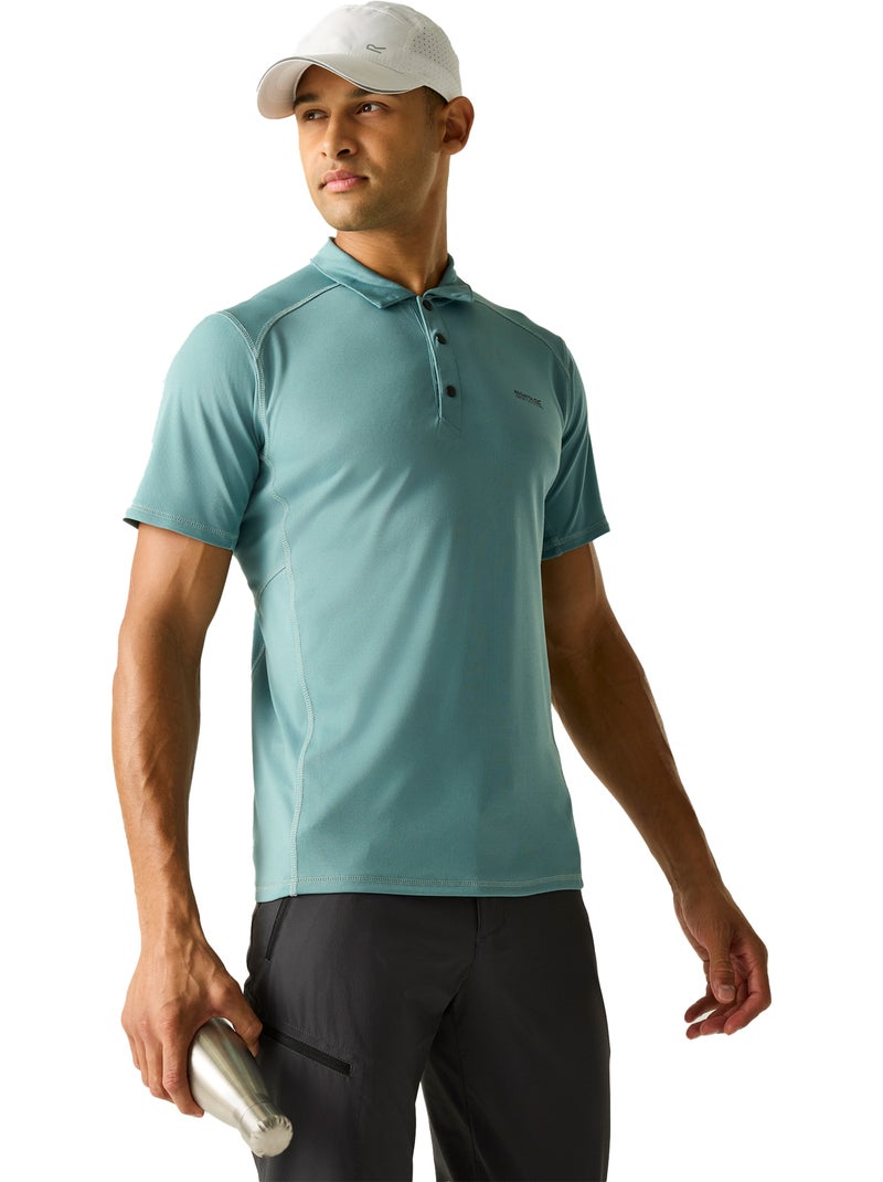 Regatta - Polo manches courtes motif/style logo VIRDA Bleu turquoise - Kiabi
