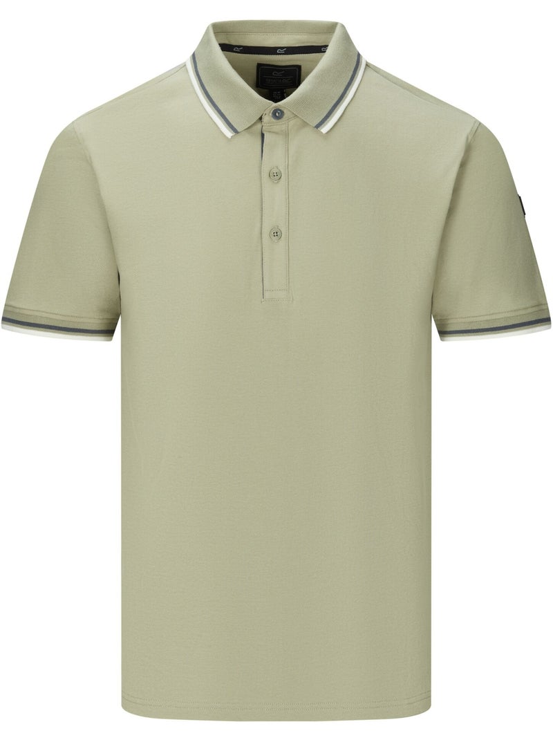 Regatta - Polo manches courtes motif/style rayures contrastées sur bords ADRYAN Vert pastel - Kiabi