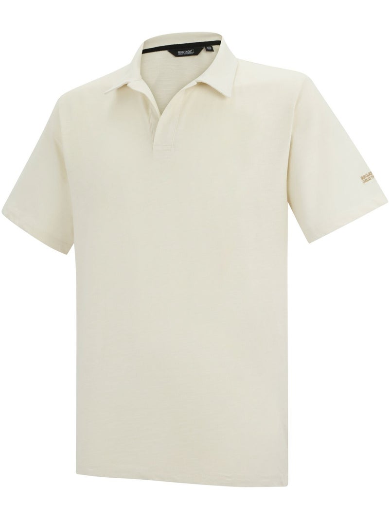 Regatta - Polo uni manches courtes en coton HADVO Beige - Kiabi