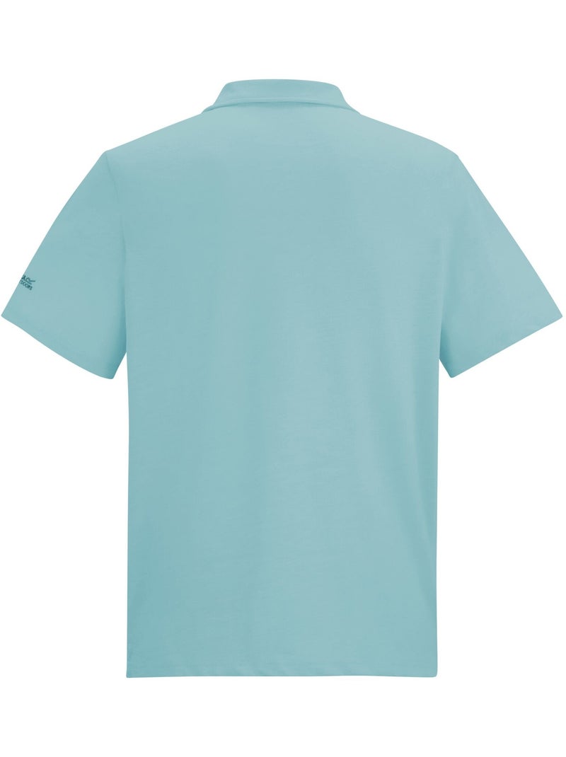 Regatta - Polo uni manches courtes en coton HADVO Bleu clair - Kiabi