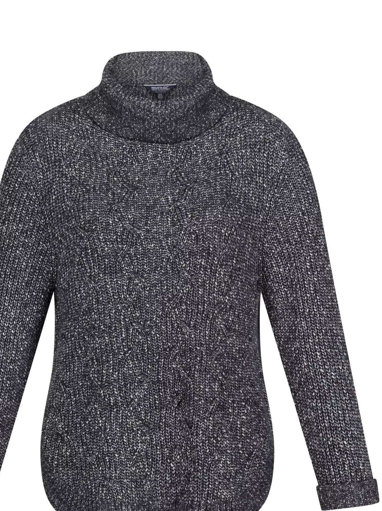 Maglione Regatta Kensley Per Donna: Collo Arrotolato, Polsini A Costine, Orlo Curvo. Colore Rosso, Taglia 44 EU. Comodo E Casual.
