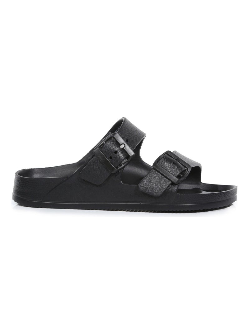 Regatta - Sandales motif/style Doubles sangles BROOKLYN Noir - Kiabi