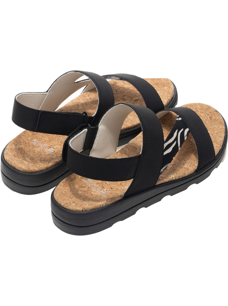Regatta - Sandales motif/style imprimé zèbre RYLIE Noir - Kiabi