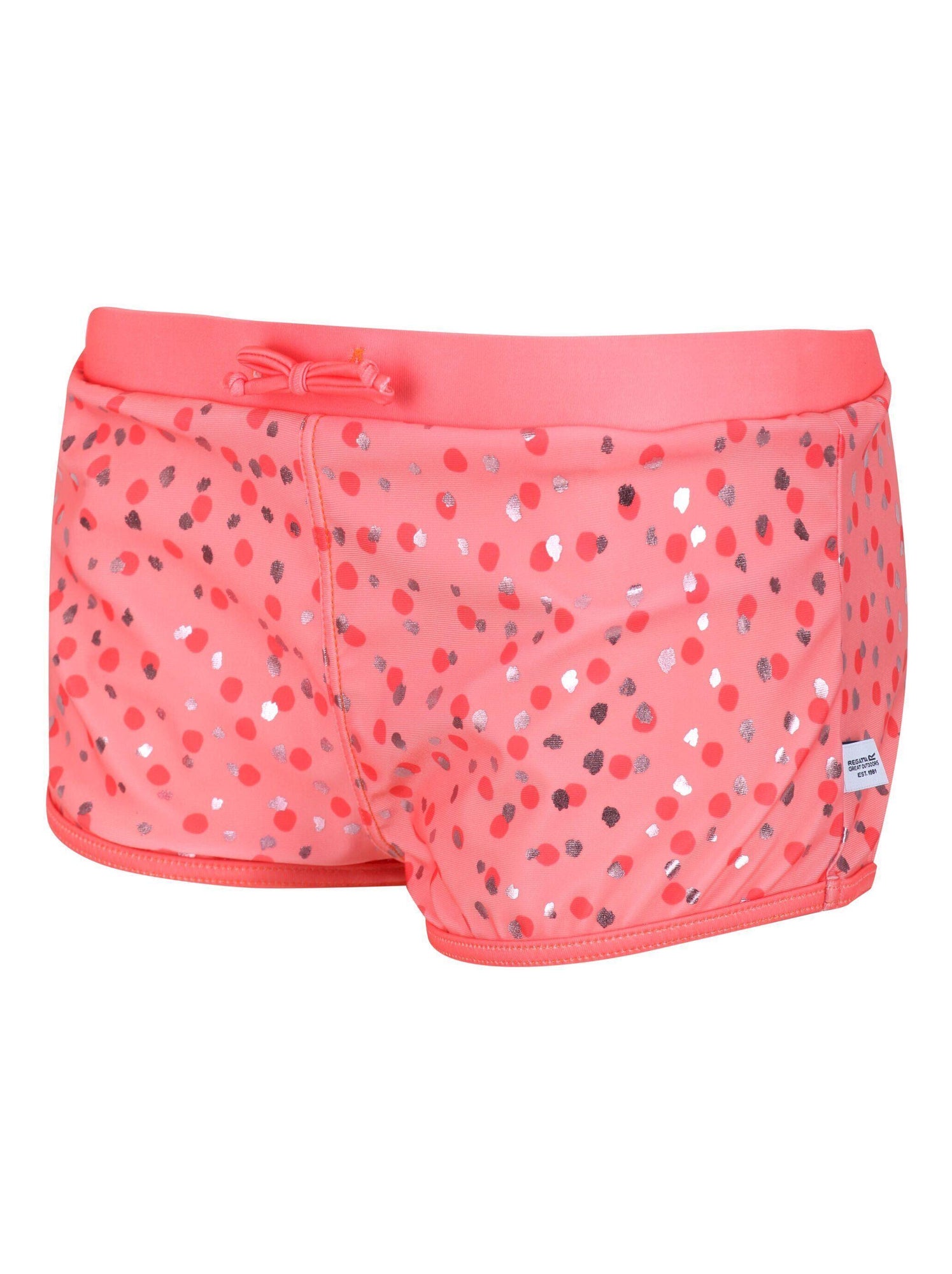 Short léger à rayures avec cordon à la taille en coton BIO ORANGE pour
