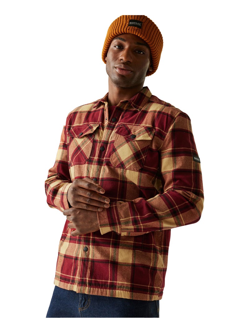 Regatta - Surchemise motif/style à carreaux SPENNITH Lilas/Blanc cassé/Caramel - Kiabi