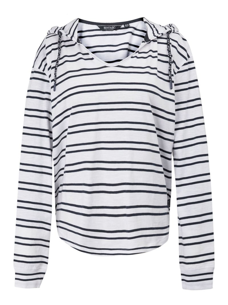 Regatta - Sweat à capuche MINERVE Blanc Bleu - Kiabi