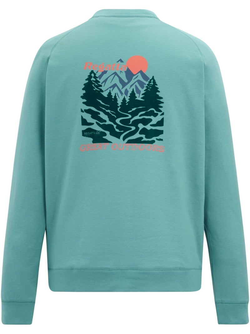Regatta - Sweat motif/style imprimé au dos NITHSDALE Bleu aqua - Kiabi