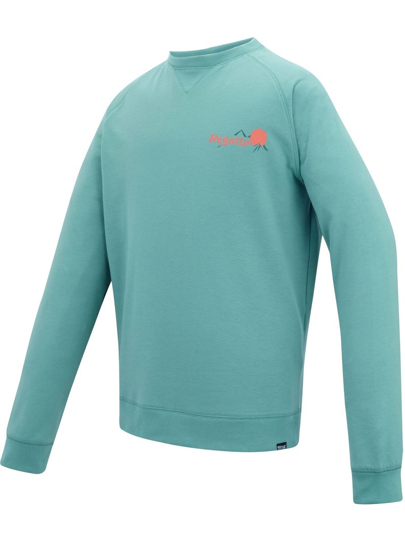 Regatta - Sweat motif/style imprimé au dos NITHSDALE Bleu aqua - Kiabi