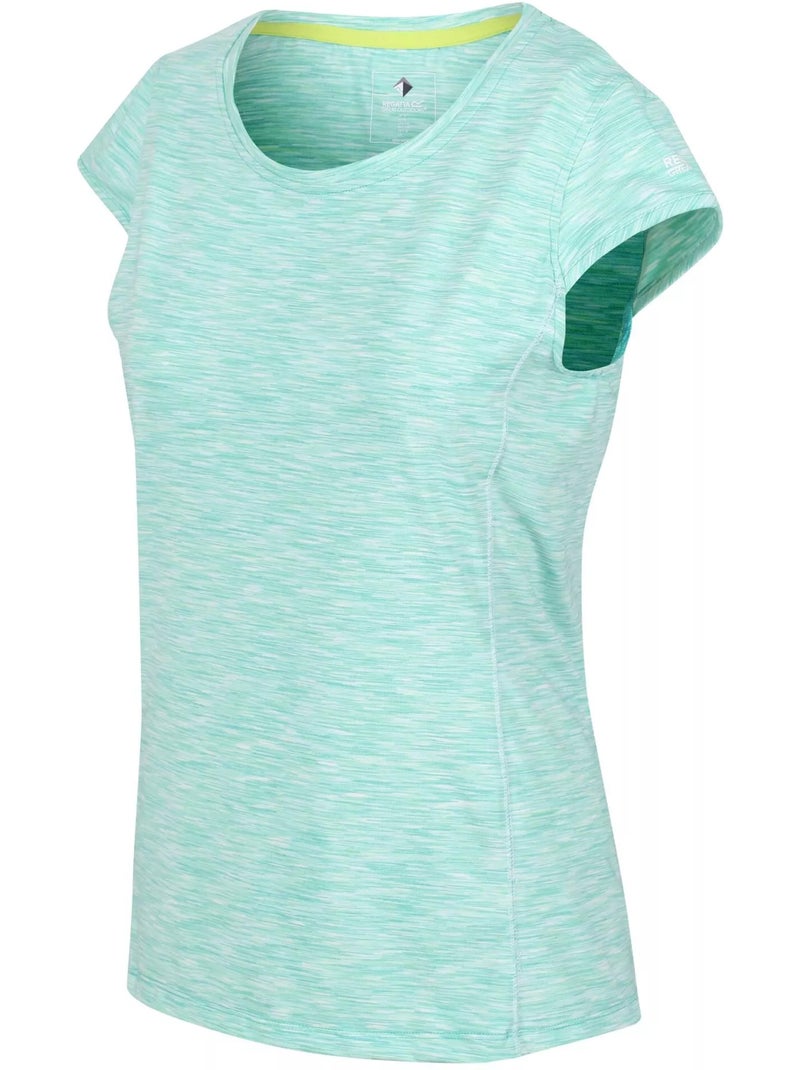 Regatta - T-shirt chiné manches courtes HYPERDIMENSION Bleu aqua - Kiabi