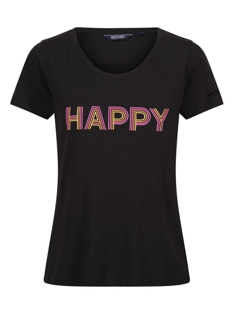 Regatta - T-shirt FINGAL ENJOY EVERY MOMENT Noir - Kiabi