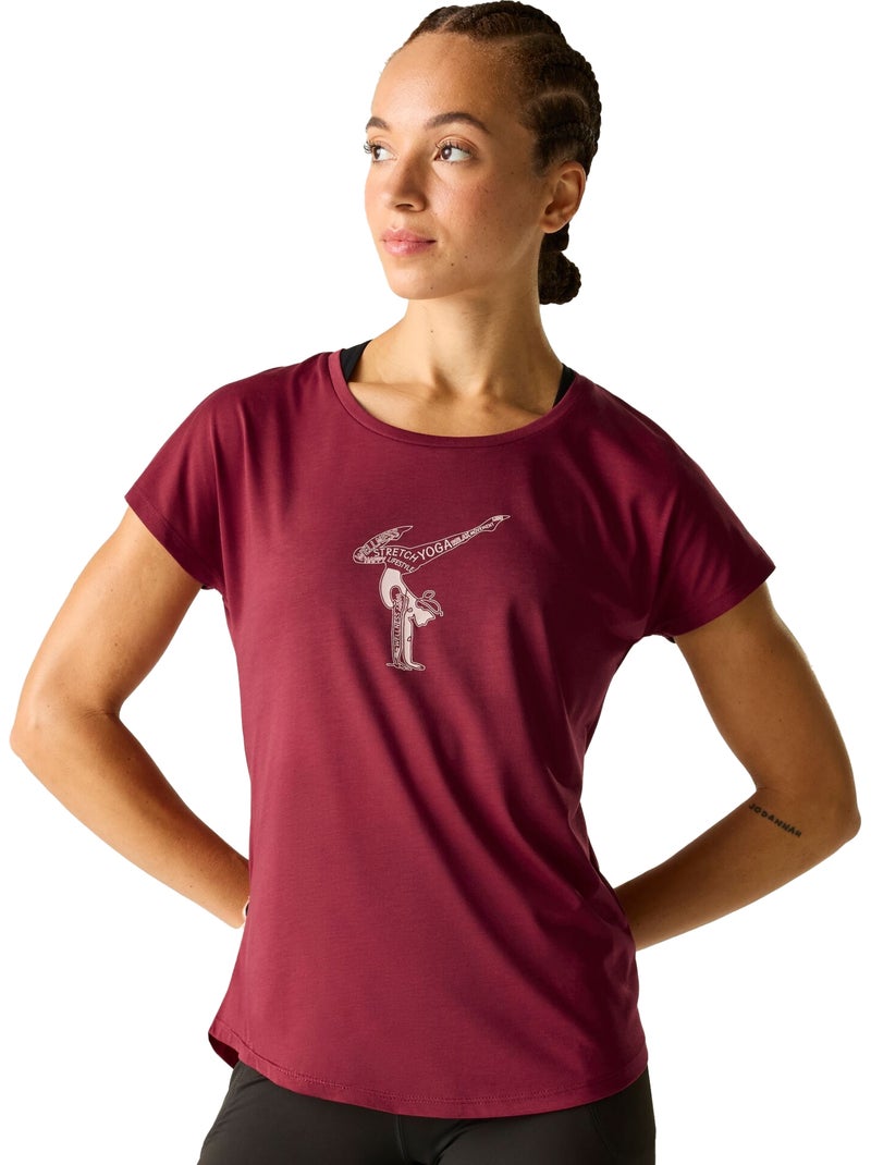 Regatta - T-shirt léger motif/style posture de yoga SERENITY Rouge foncé - Kiabi