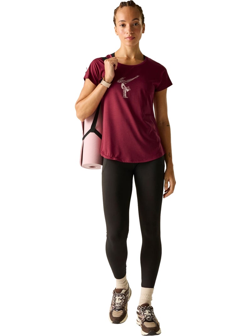 Regatta - T-shirt léger motif/style posture de yoga SERENITY Rouge foncé - Kiabi